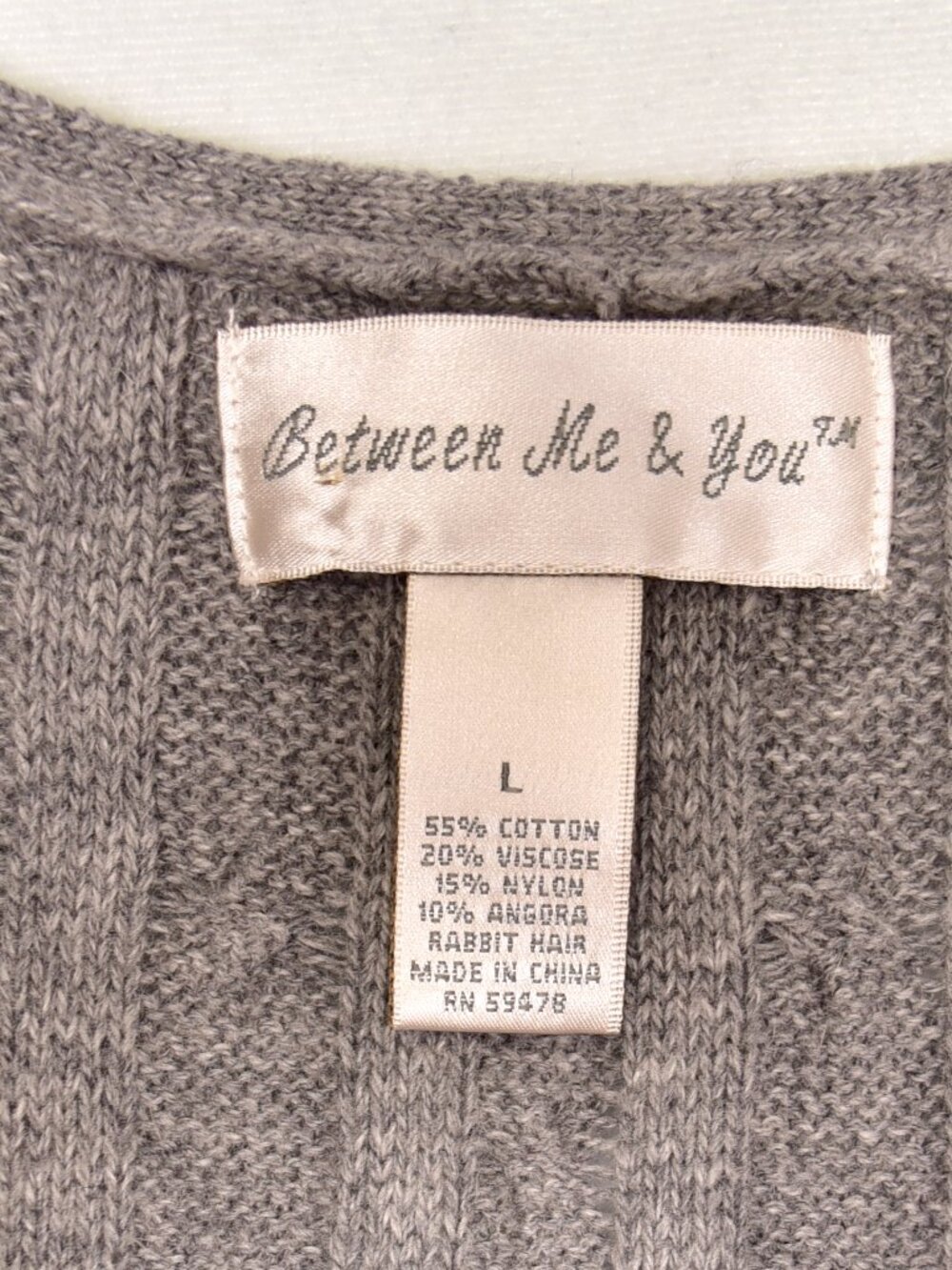 Between Me And You Sweater Dress Women's Grey Short Sleeve Size Large - Picture 3 of 5